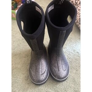DSG Rubber Boots Black Glitter Size 12 Great Condition